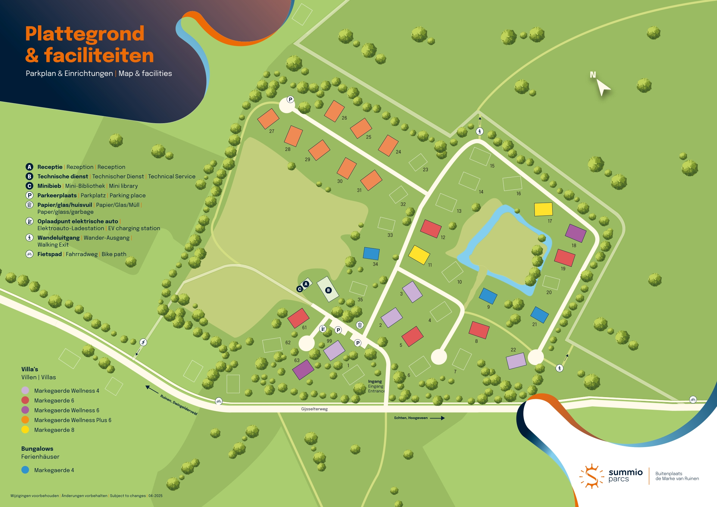 Plattegrond Buitenplaats de Marke van Ruinen
